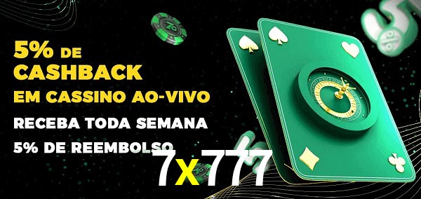 Promoções do cassino ao Vivo 7x777